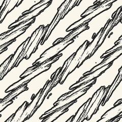 Ink Brush Stroke Textured Diagonal Striped Pattern
