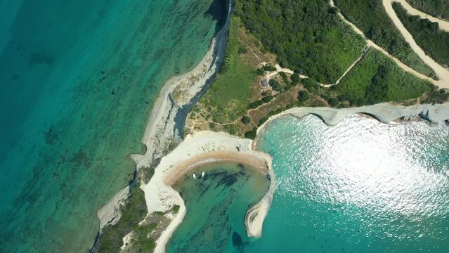 sheer white cliffs of Cape Drastis near Peroulades