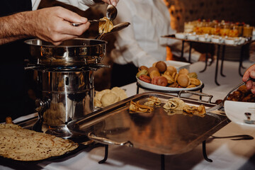 Plateau de crêpes minute pour les invités