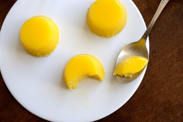 Quindim brazilian Egg Yolk dessert