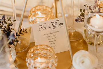 Décoration d'une table de mariage