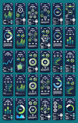 Vector graphics infographics with mobile phone. Template for creating mobile applications, workflow layout, diagram, banner, web design, business reports