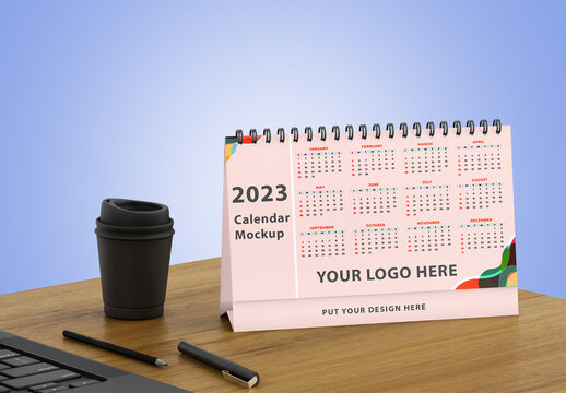 Desk Calendar Mockup
