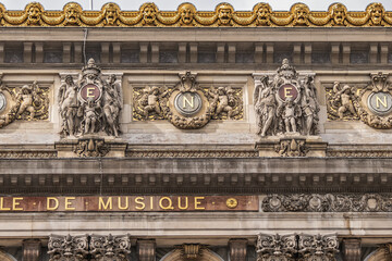 Opera National de Paris: Grand Opera (Garnier Palace) is famous neo-baroque building in Paris, France. 