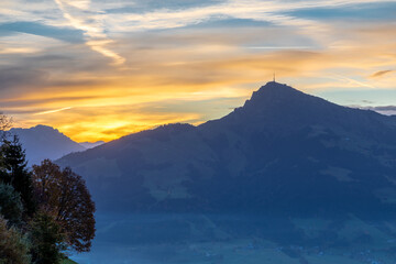 Sonnenaufgang am Kitzbüheler Horn, Tirol, Österreich