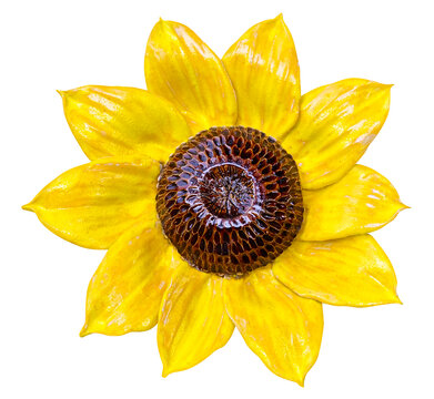 Beautiful ceramic sunflower replica. Released for picture montages.
