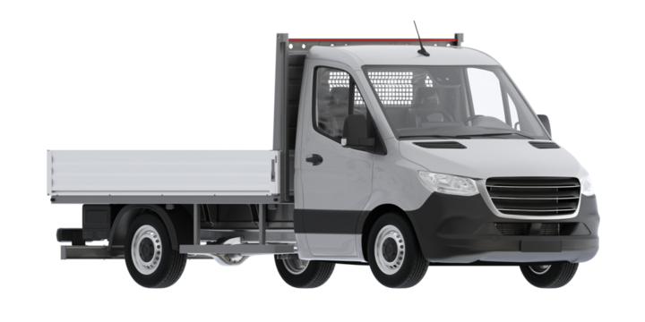 cross view Tipping lorry truck isolated on empty background