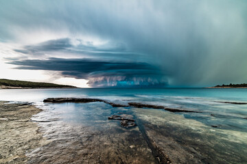 Storm over the sea Istria Croatia