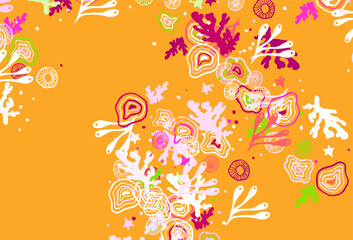 Light Pink, Green vector backdrop with memphis shapes.