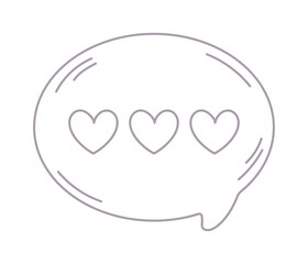 speech bubble love