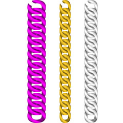 multiple colors chain repeating vector