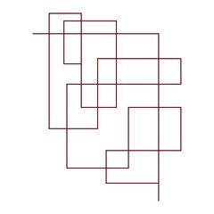 Isolated colored chinese border frame Vector illustration