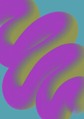 Fototapeta premium Abstract background. Glowing, colorful wavy line illustration. Multidimensional effect. Barbie Neon. Futuristic banner. Glowing retro vector background.