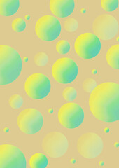 Abstract background. Futuristic, glowing, colorful circles illustration. Multidimensional effect. 