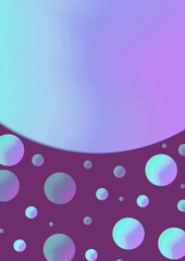 Abstract background. Futuristic, glowing, colorful circles illustration. Multidimensional effect. 