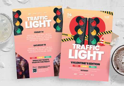 Traffic Light Flyer Template