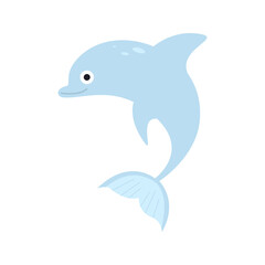Dolphin kid vector illustration isolated on transparent png