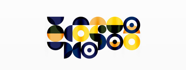 Colorful circle abstract background. Template for wallpaper, banner, presentation, background