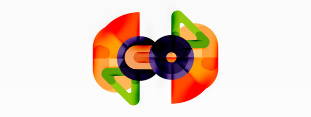 Fototapeta premium Creative geometric wallpaper. Circles, lines background. Business template for wallpaper, banner, background or landing