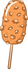 tokkebi gamja hotdog korean style drawing sticker with potato