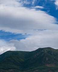 clouds over the mountains