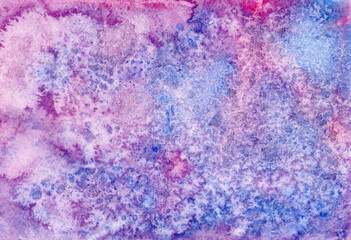 Abstract watercolor background. Wet paint brush strokes, smear wallpaper. Colorful bright design template