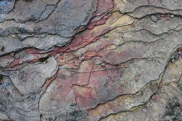 Closeup of surface of slate rock