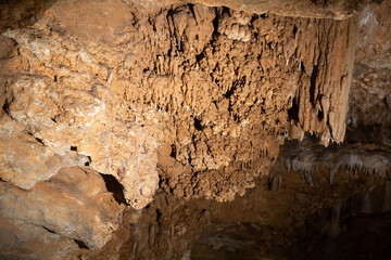 Scenic inside view of Koneprusy caves, Czech Republic