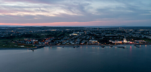 Galway, Ireland 07-08-2022
Aerial view of Salthill promenade.