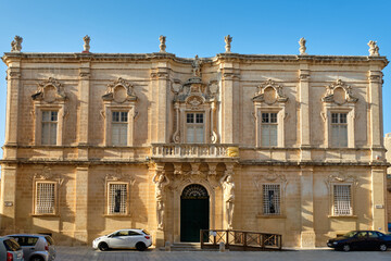 Fototapeta na wymiar Cathedral Museum the former Seminary in Archbishop's Square - Mdina, Malta