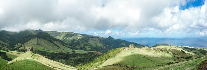 Panorama from flores island, Azores