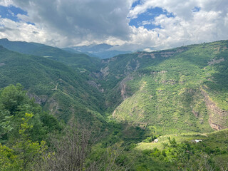 Beautiful view in the mountains over Valleys in Armenia