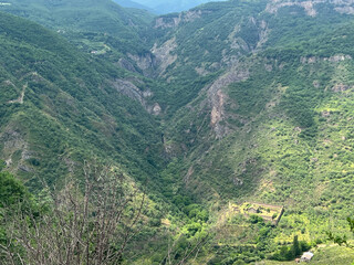 Beautiful view in the mountains over Valleys in Armenia