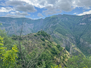 Beautiful view in the mountains over Valleys in Armenia