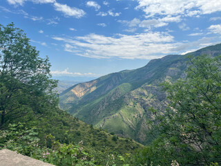 Beautiful view in the mountains over Valleys in Armenia