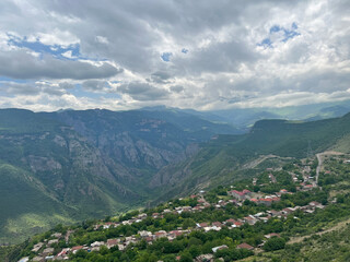 Fototapeta na wymiar Beautiful view in the mountains over Valleys in Armenia