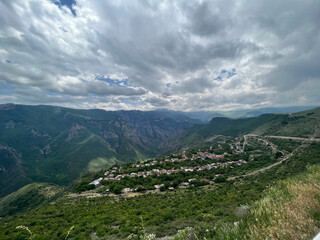 Beautiful view in the mountains over Valleys in Armenia