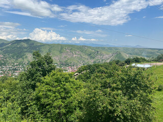 Fototapeta na wymiar Beautiful view in the mountains over Valleys in Armenia
