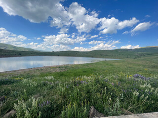 Beautiful Landscape in the mountains of Armenia with lake