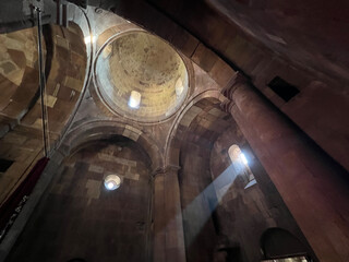 Light falling into a chapel in Armenia