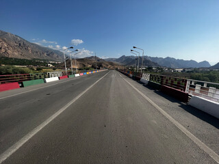 Fototapeta premium Border bridge between Iran and Armenia