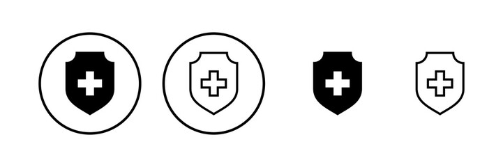 Obraz premium Health insurance icon vector illustration. Insurance document sign and symbol