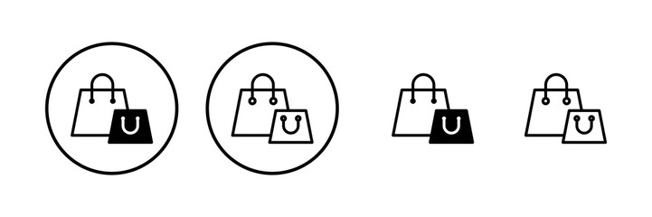 Shopping bag icon vector illustration. shopping sign and symbol