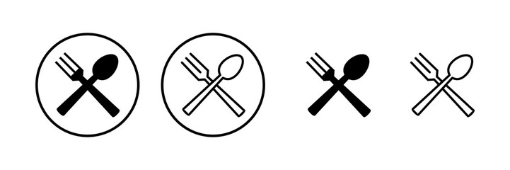 spoon and fork icon vector illustration. spoon, fork and knife icon vector. restaurant sign and symbol