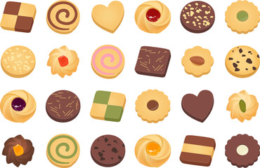 クッキーセット_ベクターイラスト