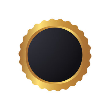 Golden badget illustration design