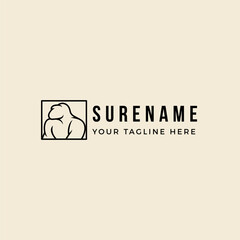 Gorilla museum logo design vector inspiration