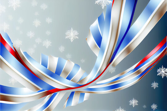 Gift Ribbon on Solid Background.Generative AI. 