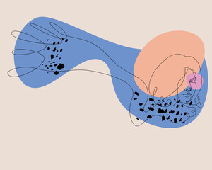 fashion portrait of a girl in a scarf, drawn in one line. traced fashion portrait of a girl in a scarf, drawn in one line. traced vector minimalistic trend isolated image.handmade work.minimalistic tr