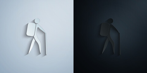 gymnastic circle paper icon with shadow vector illustration